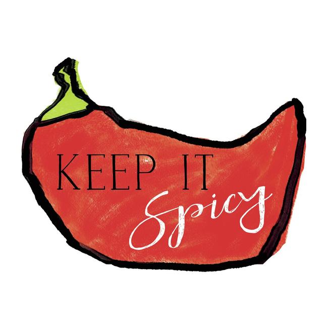 Keep It Spicy Pepper - Wrapped Canvas Painting August Grove Size: 51cm H x 76cm W x 3.8cm D on Productcaster.