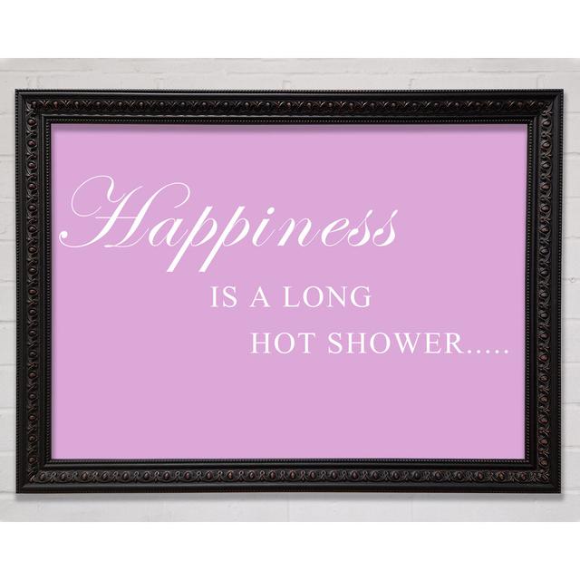 Bathroom Quote Happiness Is A Long Hot Shower Grey Silver - Single Picture Frame Art Prints Bright Star Size: 59.7cm H x 84.1cm W x 3cm D, Colour: Pin on Productcaster.