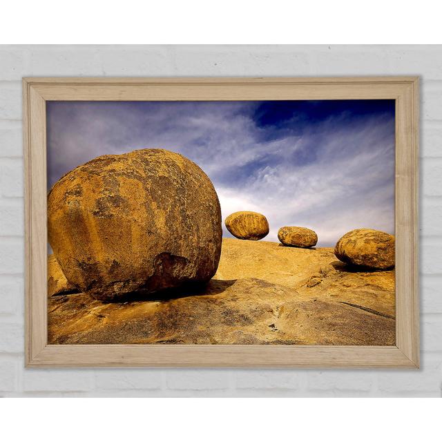 Eroded Granite Boulders Erongo Mountains Namibia - Print Gracie Oaks Size: 84.1cm H x 118.9cm W x 1.5cm D on Productcaster.