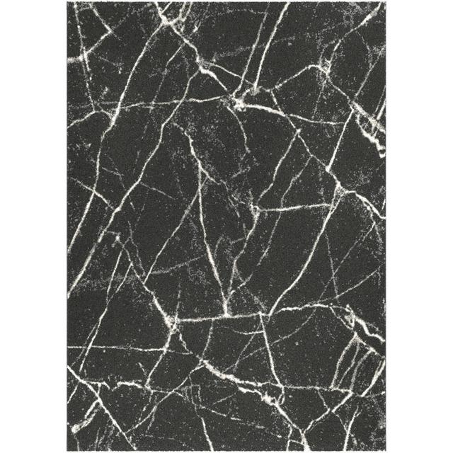 Arshaluys Abstract Machine Woven Black/White Area Rug Metro Lane Rug Size: Rectangle 160 x 230cm on Productcaster.