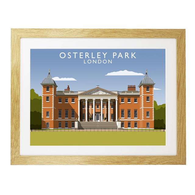 Osterlay Park by Richard O'Neil - Graphic Art Print on Paper East Urban Home Size: 44 cm H x 54 cm W x 2.2 cm D, Format: Oak Wood Frame on Productcaster.