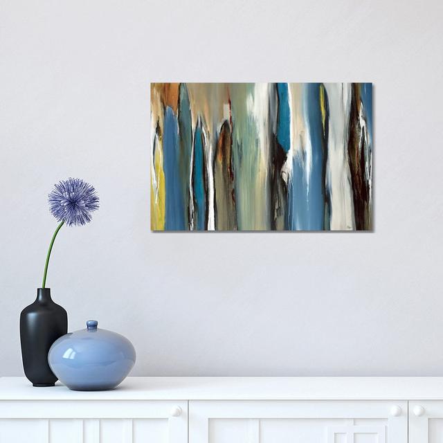 Fields Of Blue by - Wrapped Canvas Painting Metro Lane Size: 30.48cm H x 45.72cm W x 1.91cm D on Productcaster.