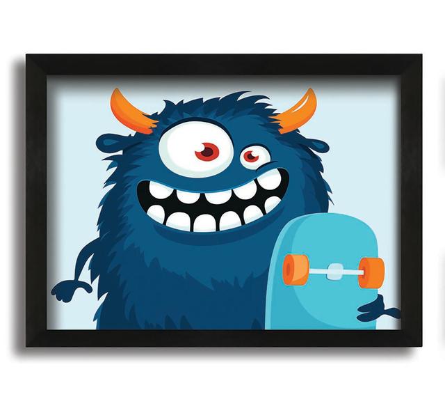 Monster Skateboarder - Picture Frame Graphic Art on Canvas Maturi Size: 60cm H x 84cm W x 10cm D on Productcaster.