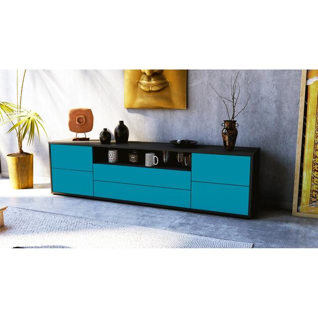 TV Stand for TVs up to 78" 17 Stories Colour: Turquoise / Matte Anthracite on Productcaster.