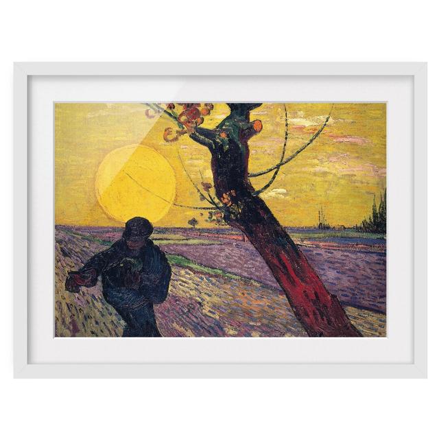 'The Sower' by Vincent van Gogh Framed Painting Print East Urban Home Frame Options: Matt white, Size: 50cm H x 70cm W on Productcaster.