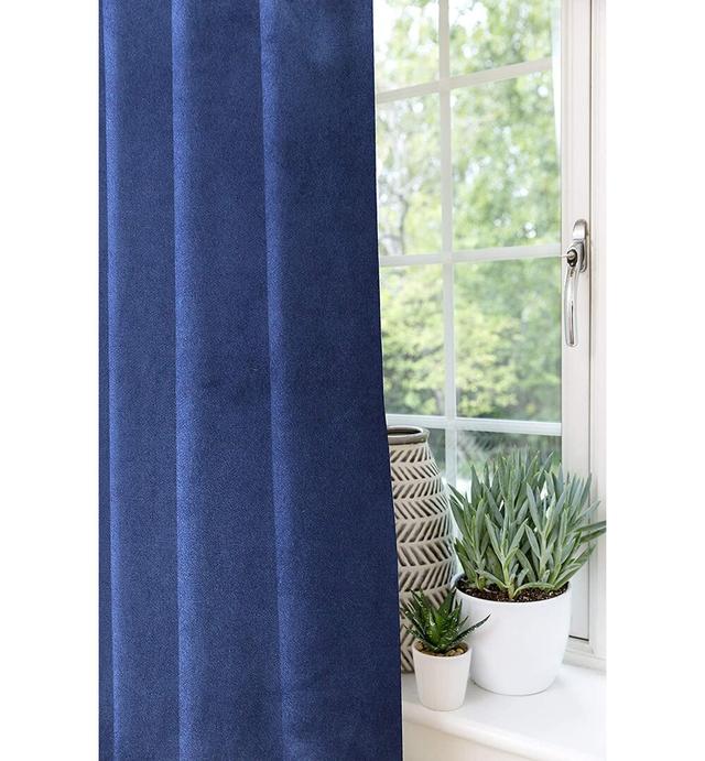 Symple Stuff Matt Velvet Curtains 2 Panels | Spice Orange Red Luxury Soft Made To Order Curtains & Drapes | Cotton Eyelet Blackout Lined Width 228Cm ( on Productcaster.