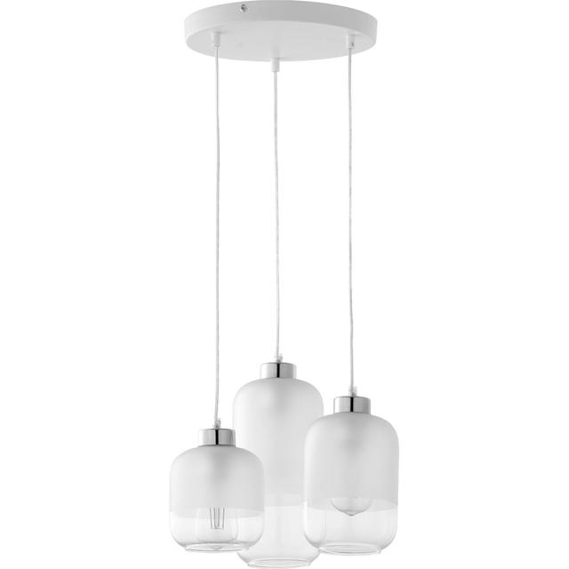 Lima 3 - Light Cluster Jar Pendant Corrigan Studio Base Finish: White, Shade Colour: White on Productcaster.