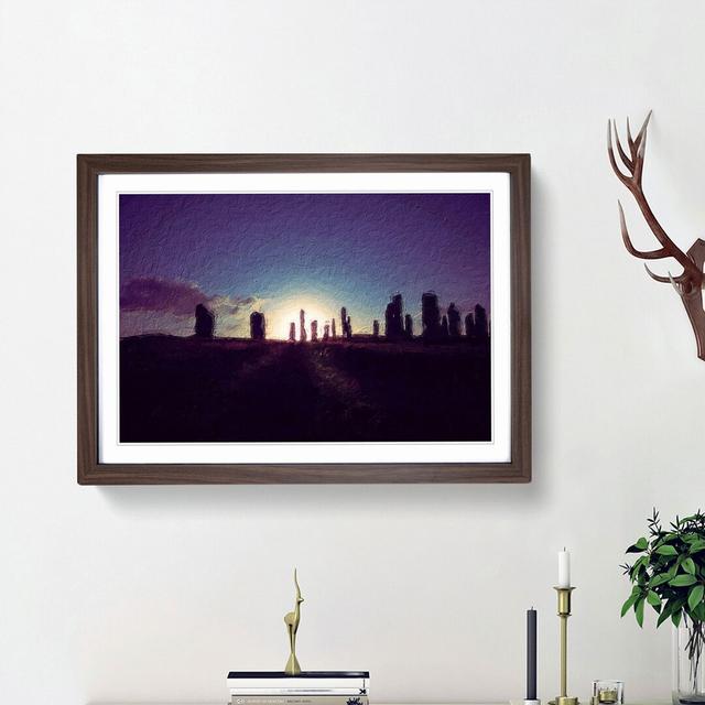 Standing Stones in the Isle of Lewis - Picture Frame Painting Print East Urban Home Size: 27cm H x 36cm W x 2cm D, Frame Option: Walnut Framed on Productcaster.