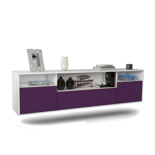 Grammer TV Stand for TVs up to 78" Ebern Designs Colour: White/Purple on Productcaster.