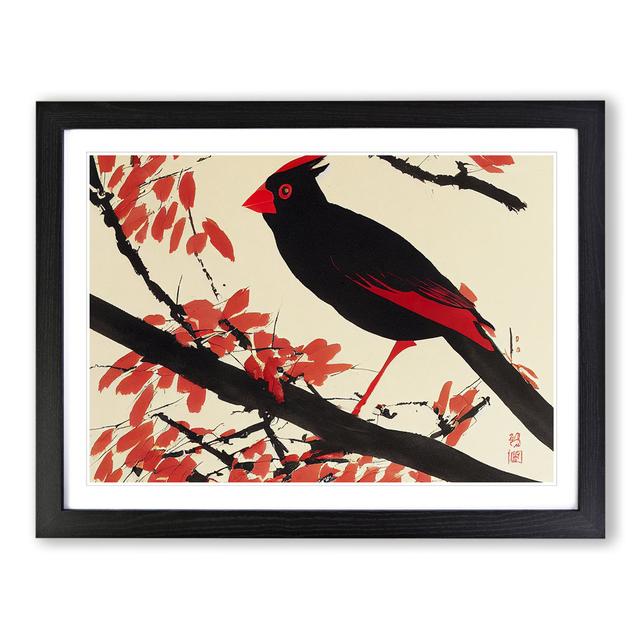 Cardinal Bird Vol.4 - Picture Frame Graphic Art Marlow Home Co. Size: 34cm H x 46cm W x 2cm D, Frame Colour: Black Framed on Productcaster.