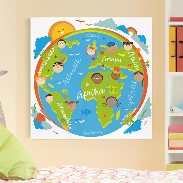 Leinwandbild Children's World East Urban Home Größe: 30 L x 30 B on Productcaster.