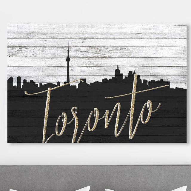 'Toronto Skyline' Graphic Art on Wrapped Canvas East Urban Home Size: 61 cm H x 91.4 cm W on Productcaster.