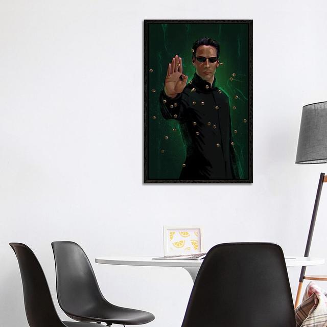 Neo by Nikita Abakumov - Graphic Art Print on Canvas Happy Larry Size: 101.6cm H x 66.04cm W x 3.81cm D, Format: Black Framed Canvas on Productcaster.