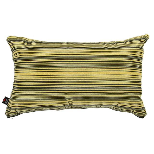 Aloysius Striped Rectangular Throw Cushion Ebern Designs Colour: Yellow on Productcaster.