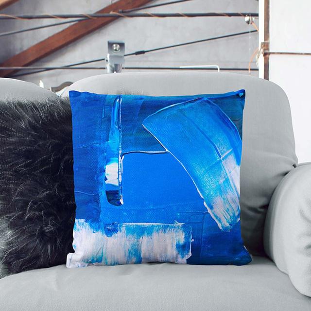 Abstract Art Painting Vol.286 by S.Johnson Cushion with Filling East Urban Home Size: 40 x 40 cm on Productcaster.