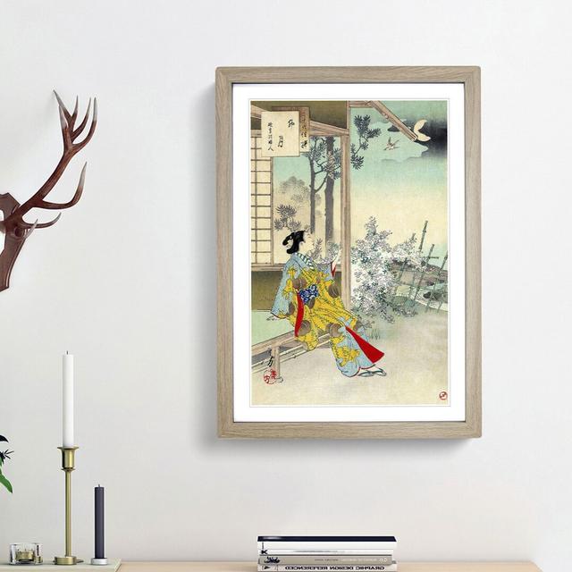 Fourth Month by Mizuno Toshikata - Picture Frame Painting Print East Urban Home Frame Option: Oak Framed, Size: 36cm H x 27cm W x 2cm D on Productcaster.