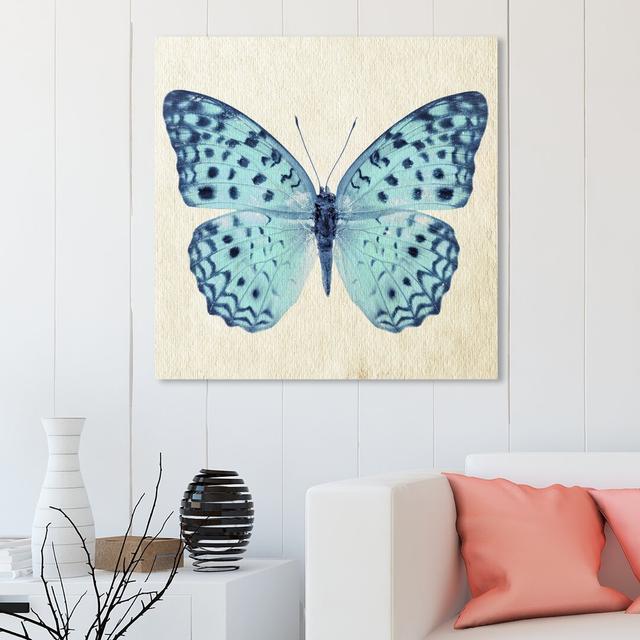 'Blue Butterfly' Graphic Art on Canvas East Urban Home Size: 30.5cm H x 30.5cm W on Productcaster.