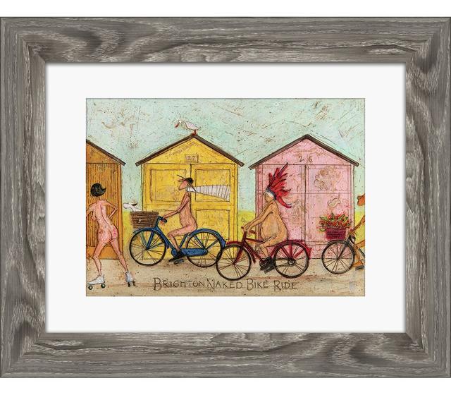 Brighton Naked Bike Ride' by Sam Toft Framed Print East Urban Home on Productcaster.