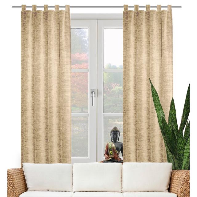 Vorhang Beloit mit Schlaufen (1 Stück), blickdicht ClassicLiving Größe: 132 H x 180 B cm, Farbe: Beige on Productcaster.