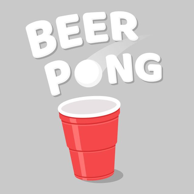 Beer Pong Illustration Maturi Size: 91cm H x 91cm W on Productcaster.