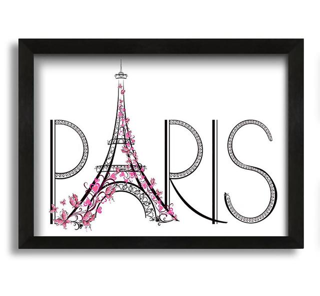 Eiffel Tower Chic 9 Ophelia & Co. Size: 42cm H x 59.7cm W x 10cm D, Format: Black Framed Canvas on Productcaster.