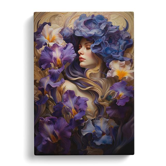 Iris Flower Renaissance - Print Rosdorf Park Size: 60cm H x 40cm W x 3cm D on Productcaster.