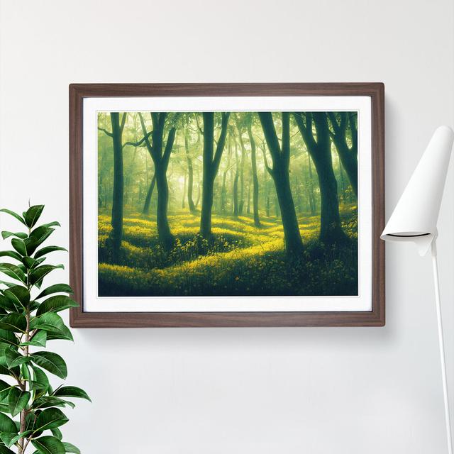 XH1022-9699X Vivacious Spring Forest - Single Picture Frame Print Alpen Home Frame Colour: Brown, Size: 34cm H x 46cm W on Productcaster.