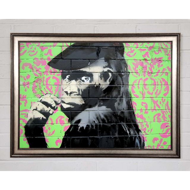 Monkey Cap - Single Picture Frame Art Prints Happy Larry Size: 29.7cm H x 42cm W on Productcaster.