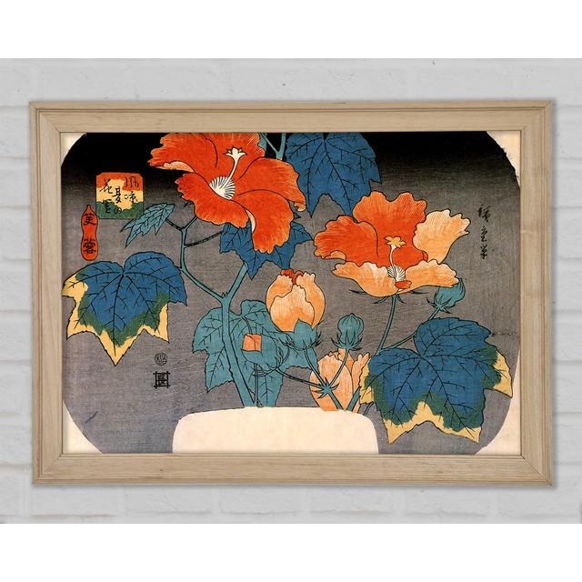 Hiroshige Hibiscus - Single Picture Frame Art Prints Bright Star Size: 21cm H x 29.7cm W x 1.5cm D on Productcaster.