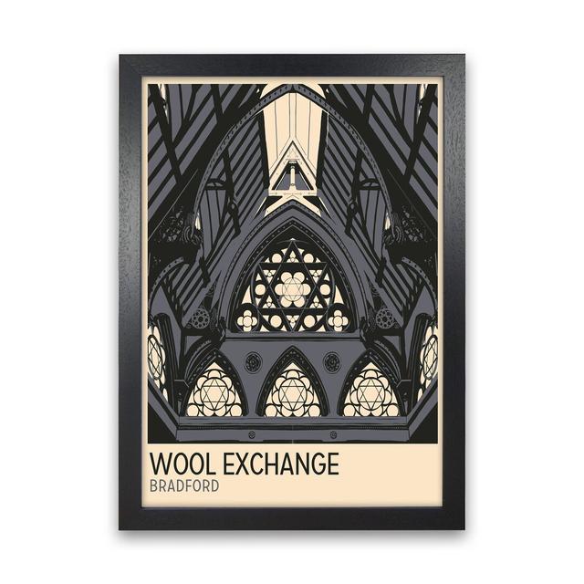 Wool Exchange, Bradford by Richard O'Neill - Graphic Art Print on Canvas Corrigan Studio Format: Black Framed, Size: 88cm H x 64cm W x 3cm D on Productcaster.