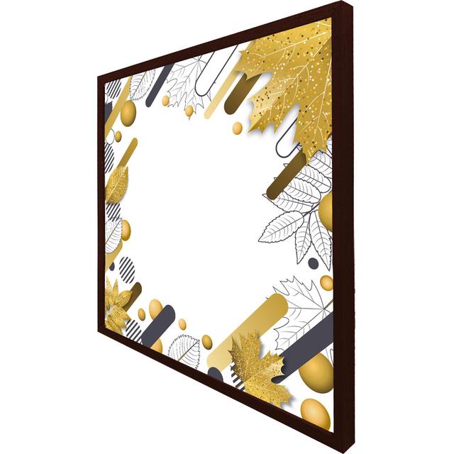 Alesia Geometric Pattern - Single Picture Frame Print Latitude Run Frame Colour: Brown Framed, Size: 76cm H x 76cm W x 4cm D on Productcaster.