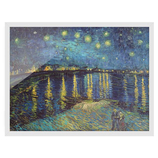 Starry Night over the Rhône by Vincent Van Gogh - Picture Frame Painting ClassicLiving Frame Option: White Framed, Size: 30cm H x 40cm W x 2cm D on Productcaster.