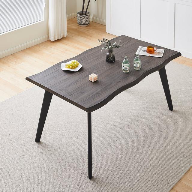 Bulhary Rectangular Dining Table Union Rustic Size: H75 x L140 x W78cm, Table Top Colour: Brown on Productcaster.