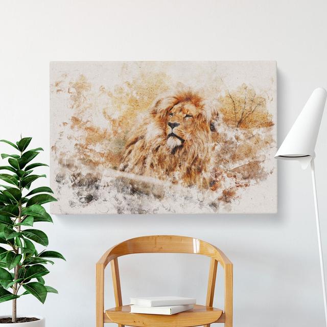 Lion Vol.1 - Wrapped Canvas Print East Urban Home Size: 50cm H x 76cm W x 3cm D on Productcaster.