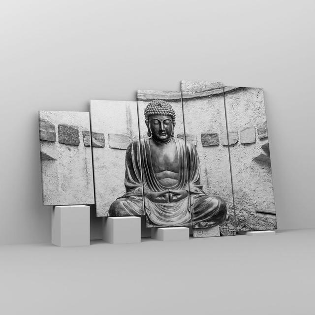 Japanese Buddha Statue - 5 Piece Unframed Graphic Art on Canvas Latitude Vive Size: 100cm H x 150cm W x 1.8cm D on Productcaster.