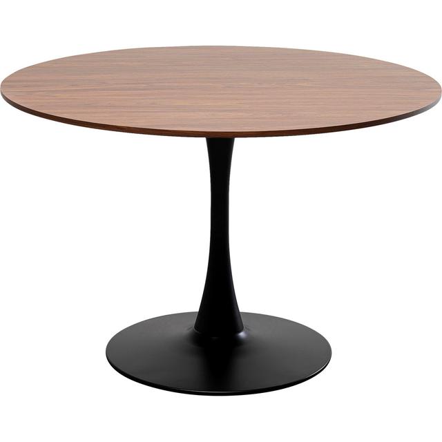 Tisch Schickeria Walnuss Schwarz KARE Design Table Base Colour: Black, Table Top Colour: Dark brown, Size: 74cm H x 110cm W x 110cm D on Productcaster.