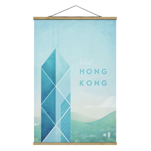 Stoffbild Hong Kong Ebern Designs Maße: 150 cm H x 100 cm B x 0,3 cm T on Productcaster.