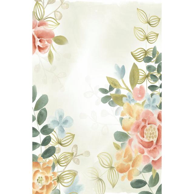 Soft Flower Collection II by June Erica Vess - Wrapped Canvas Print Rosalind Wheeler Size: 46cm H x 30cm W x 3.8cm D on Productcaster.