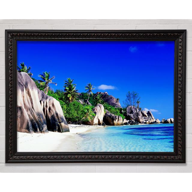 Paradise Island Rocks Framed Print Highland Dunes Size: 21cm H x 29.7cm W x 3cm D on Productcaster.