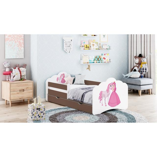 Quebec European Toddler (80 x 160cm) Bed Frame with Drawers Harriet Bee Colour (Bed Frame): Cappuccino on Productcaster.