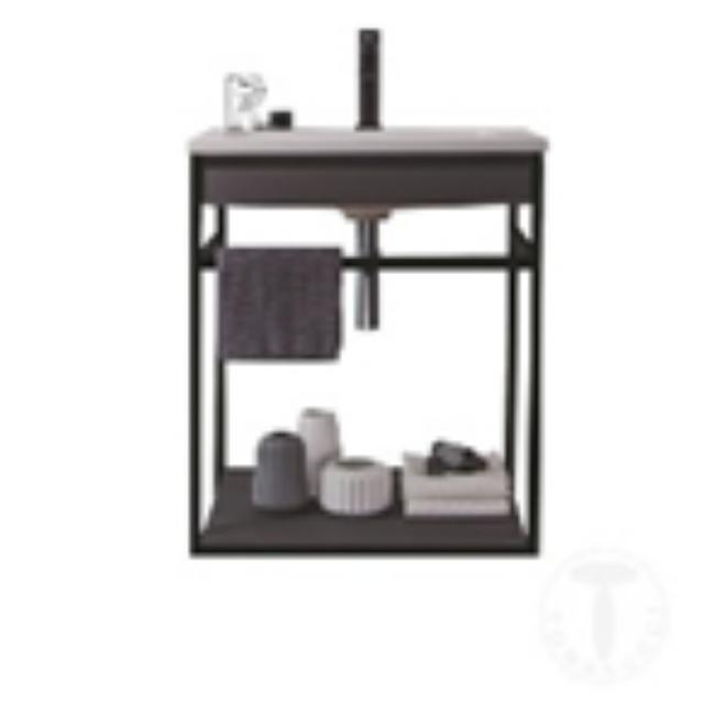 Eliger 60Cm Single Bathroom Vanity Base Only in Gray Ebern Designs on Productcaster.