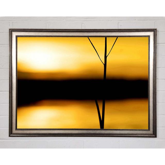 Golden Lake Reflections - Single Picture Frame Art Prints Brayden Studio Size: 29.7cm H x 42cm W x 1.5cm D on Productcaster.