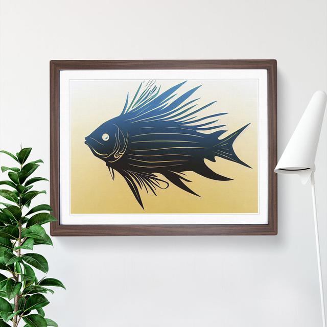 Terrific Fish Highland Dunes Size: 34cm H x 46cm W x 2cm D, Frame Colour: Walnut on Productcaster.