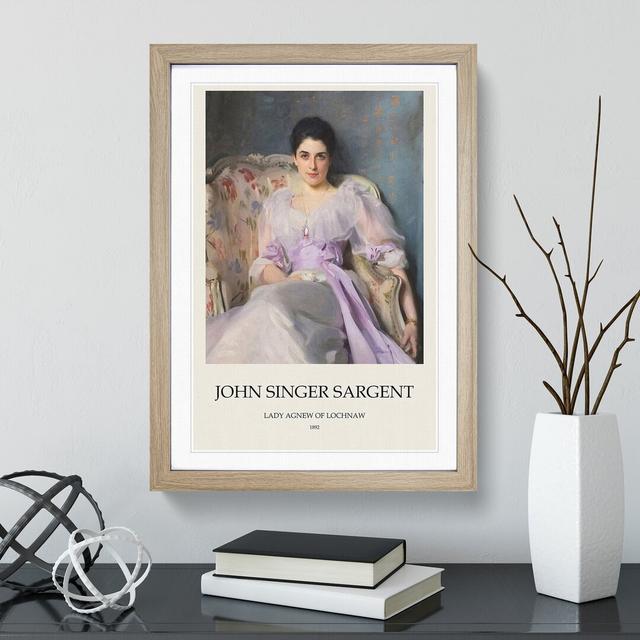 Lady Agnew of Lochnaw by John Singer Sargent - Picture Frame Art Prints East Urban Home Size: 36cm H x 27cm W x 2cm D, Frame Option: Oak Framed on Productcaster.