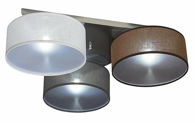 Pulley Fabric Semi Flush Mount 17 Stories Shade Colour: White/Brown/Anthracite on Productcaster.