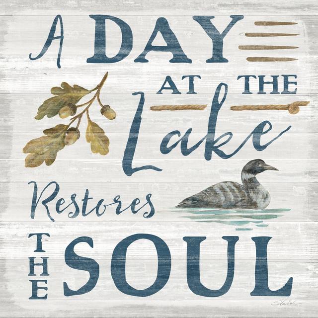 Lakeside Retreat VII by Silvia Vassileva - Wrapped Canvas Typography Maturi Size: 30cm H x 30cm W on Productcaster.