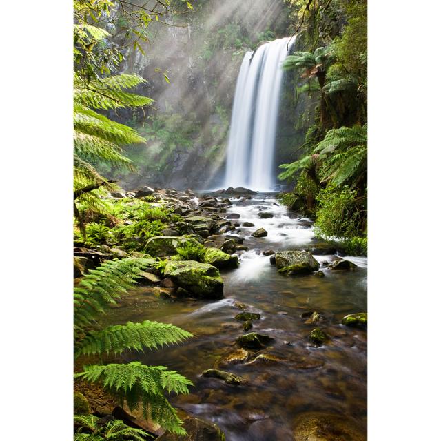 Hopetoun Falls - Wrapped Canvas Print Union Rustic Size: 76cm H x 51cm W x 3.8cm D on Productcaster.