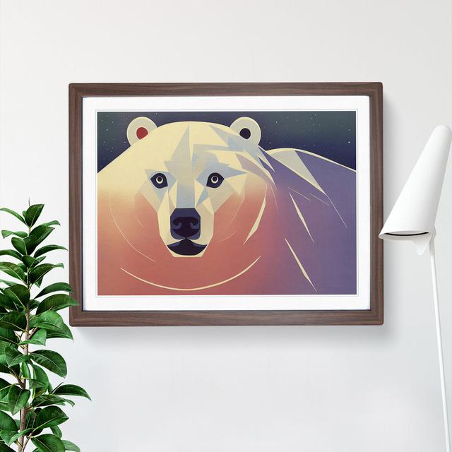 Polar Bear Abstract - Single Picture Frame Print Alpen Home Size: 34cm H x 46cm W x 2cm D on Productcaster.