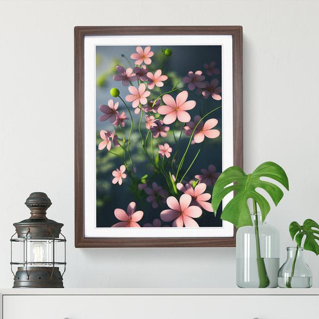 Garden Flowers - Single Picture Frame Print Latitude Run Frame Colour: Walnut, Size: 34cm H x 25cm W x 2cm D on Productcaster.