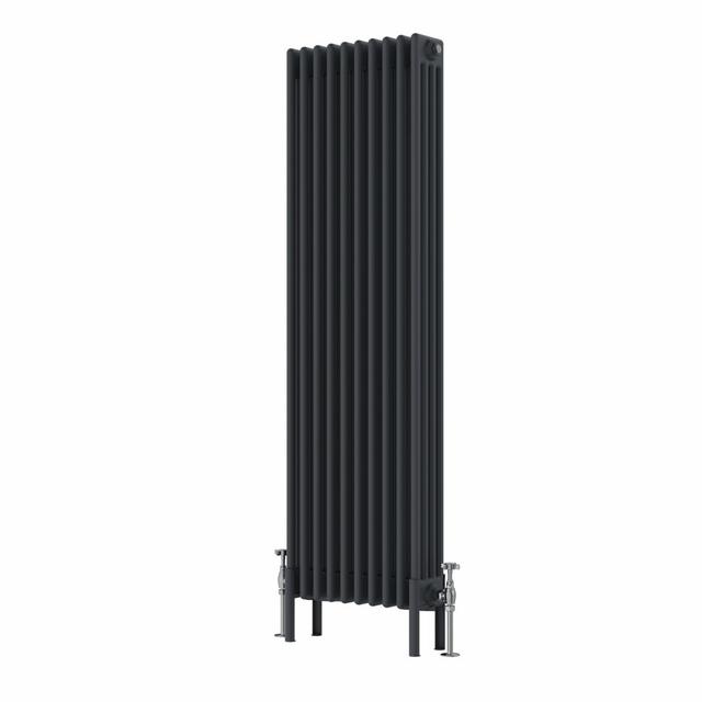 Adames Vertical Traditional 4 Column Radiator 1500x470mm Belfry Heating Radiator Colour: Anthracite on Productcaster.